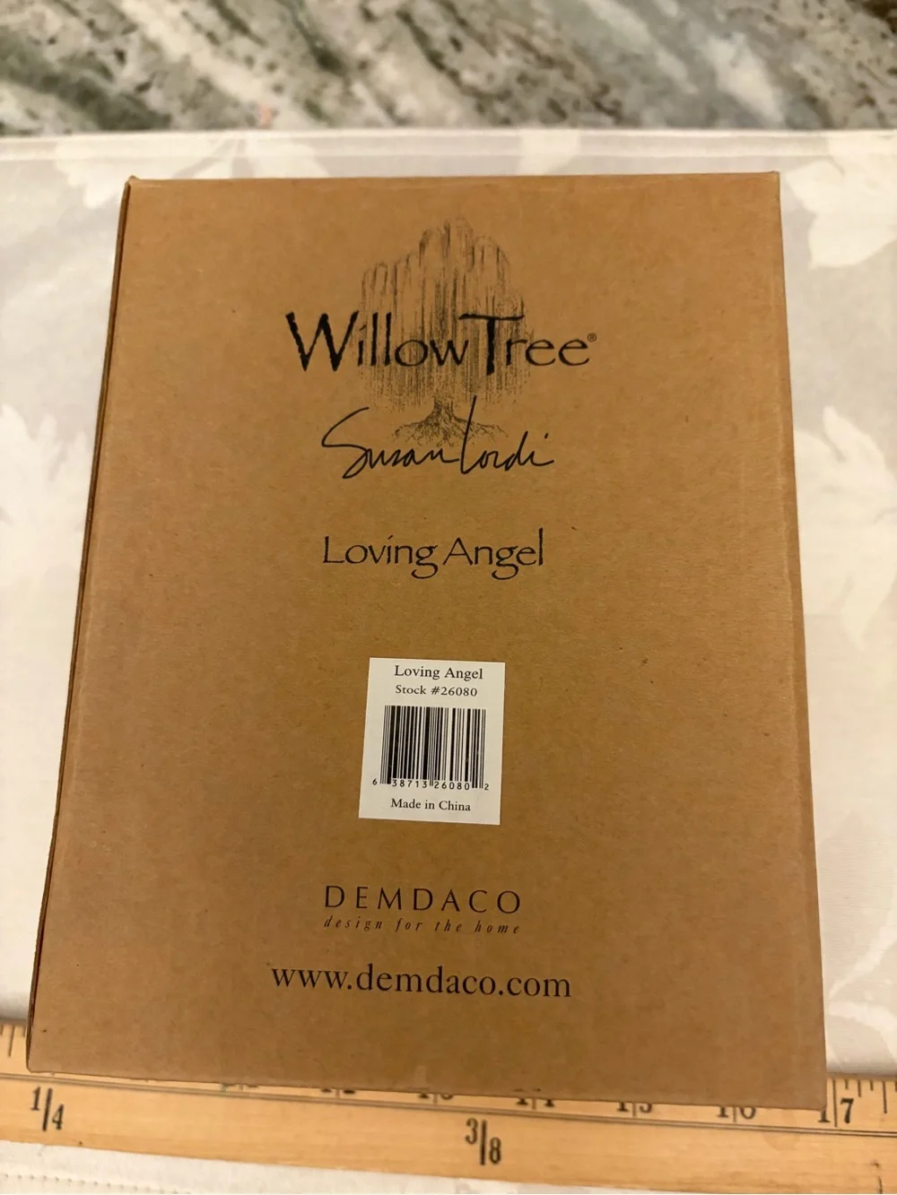 Willow Tree Angel Figurine with Rose - Beige & Brown NWT